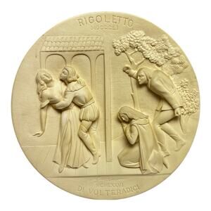 Alabaster Collector Plate Rigoletto by Gino Ruggeri No. AD 6292 Italian Opera